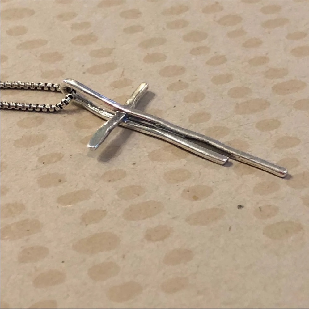 Silpada N5359 Cross Twig Pendant Sterling Silver Necklace - Picture 12 of 15